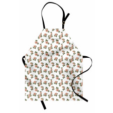 Repetitive Flowers Art Apron