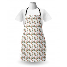 Repetitive Flowers Art Apron