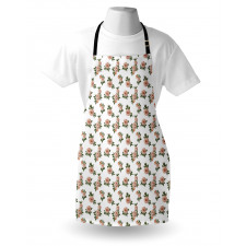 Repetitive Flowers Art Apron