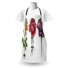 Various Rose Flower Types Apron