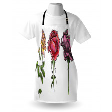 Various Rose Flower Types Apron