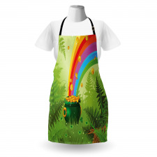 Pot of Coins and Rainbow Apron