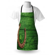 Rusty Horseshoe Shamrock Apron