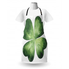 Watercolor Shamrock Leaf Art Apron