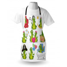 Characters in Action Apron