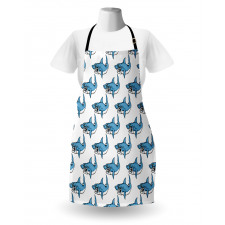 Sea Fierce Wild Shark Apron