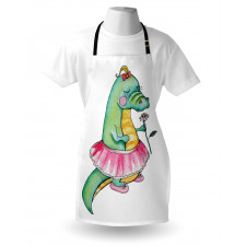 Watercolor Style Female Apron