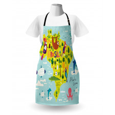 Brasil Map Symbolic Items Apron