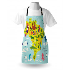 Brasil Map Symbolic Items Apron