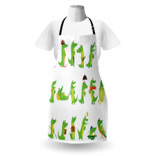 Group of Funny Animals Apron