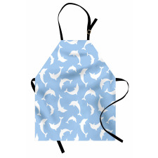 Pattern with Dolphins Apron