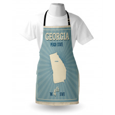 Typographic Map Pattern Apron