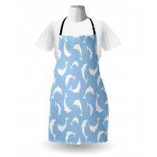 Pattern with Dolphins Apron