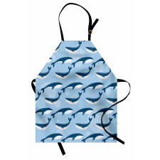 Cartoon Whale Nautical Apron