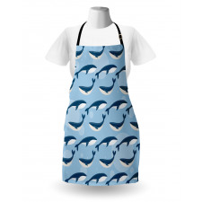 Cartoon Whale Nautical Apron