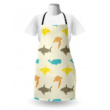 Whale Shark and Turtle Apron