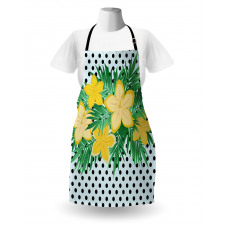 Exotic Flower Polka Dots Apron