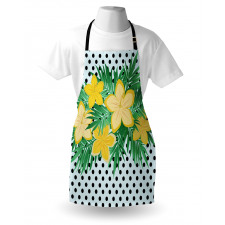 Exotic Flower Polka Dots Apron