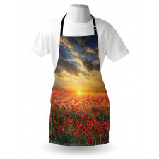 Scenic Field Sunset Sky Apron