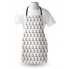 Funny Baby Monkey Cartoon Apron