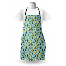 Monstera Hibiscus Mammal Art Apron