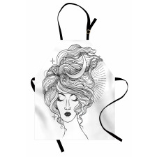 Modern Woman Starry Hair Apron