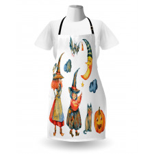 Pumpkin Crescent Cat Apron