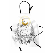 Crescent Floral Wreath Apron