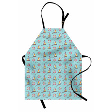 Seafoam Birds Sailboats Apron