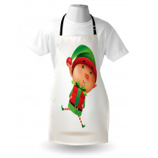 Little Boy Holding a Present Apron