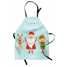 Characters Holding Ornaments Apron