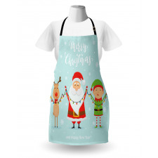 Characters Holding Ornaments Apron