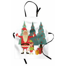 Santa Claus Little Man Presents Apron