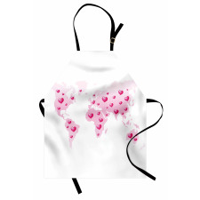 Global Dots Heart Love Apron