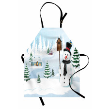 Frosty Holds Nest Graphic Apron