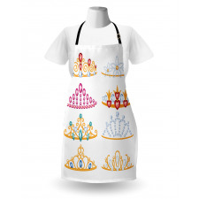 Golden Gemstones Tiaras Apron