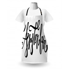 Cursive Modern Typography Apron