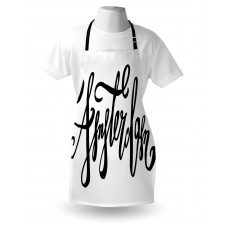 Cursive Modern Typography Apron