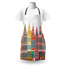 European Colorful Houses Apron