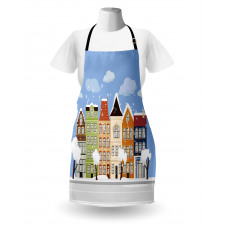 Winter Time Dutch Houses Apron