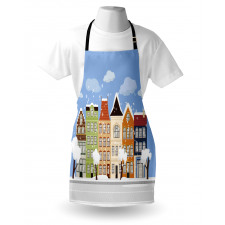 Winter Time Dutch Houses Apron