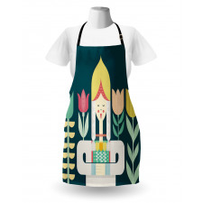 Dutch Girl and Flowers Apron