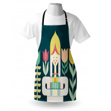 Dutch Girl and Flowers Apron