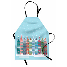 Snowy Town in Holland Apron