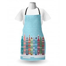 Snowy Town in Holland Apron