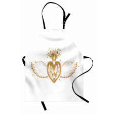 Winged Heart with Crown Apron