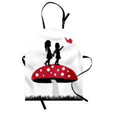 Little Girls on Toadstool Apron