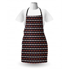 Colorful Hatched Squares Art Apron