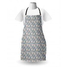 Vintage Peonies and Anchors Apron