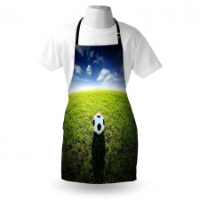 Soccer Ball on a Grassy Hill Apron